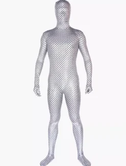 Costume de zentai métallisé à motif écaille Déguisements Halloween