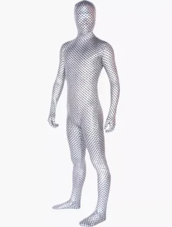 Costume de zentai métallisé à motif écaille Déguisements Halloween