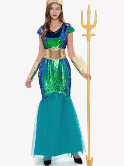 Costume d'Halloween Neptune mascarade de pharaon grec romain antique Cosplay