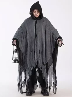 Costume effrayant de cape fantôme en lambeaux pour Halloween