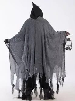 Costume effrayant de cape fantôme en lambeaux pour Halloween
