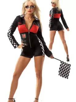 Costume charmant Coureur noir en nylon écossais Déguisements Halloween
