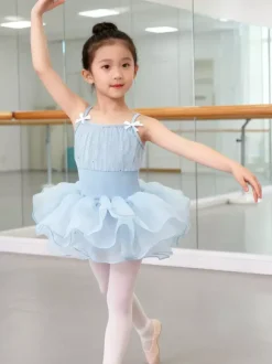 Costume de danse classique pour enfant robe de ballerine en polyester lavande costumes de danse