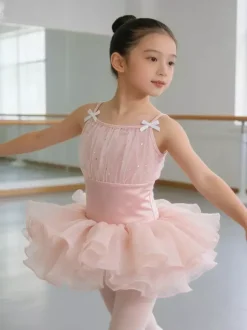 Costume de danse classique pour enfant robe de ballerine en polyester lavande costumes de danse