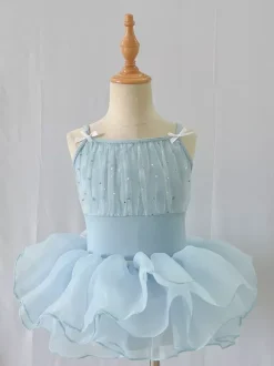 Costume de danse classique pour enfant robe de ballerine en polyester lavande costumes de danse