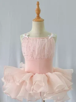 Costume de danse classique pour enfant robe de ballerine en polyester lavande costumes de danse