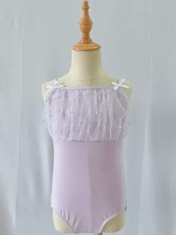 Costume de danse classique pour enfant robe de ballerine en polyester lavande costumes de danse