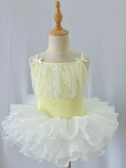 Costume de danse classique pour enfant robe de ballerine en polyester lavande costumes de danse