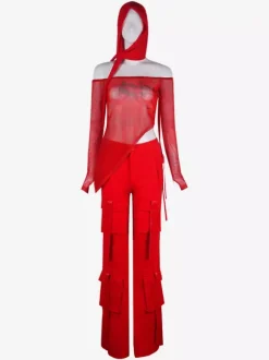Costume de danse jazz pour femme ensemble trois pièces pantalon et chapeau