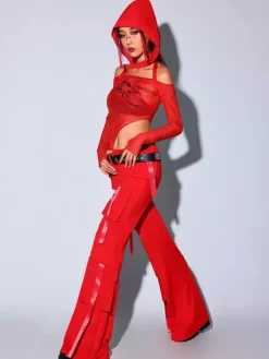Costume de danse jazz pour femme ensemble trois pièces pantalon et chapeau