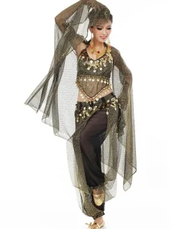 Costume de Danse Orientale En Chiffon Avec Foulard Déguisements Halloween