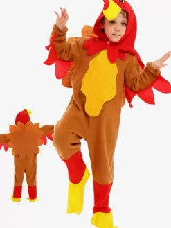 Costume de dinde de Thanksgiving pour enfants peluche kigurumi pour spectacle.