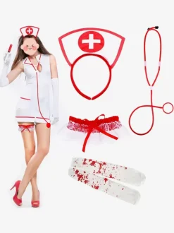 Costume De Lingerie D'infirmière Sexy Pour Boîte De Nuit Pour Femmes Déguisement Sexy
