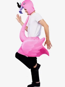 Costume de spectacle sur scène de flamant rose d'halloween Costume de fête drôle de carnaval