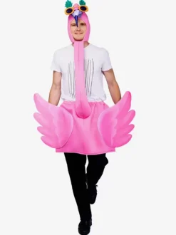 Costume de spectacle sur scène de flamant rose d'halloween Costume de fête drôle de carnaval