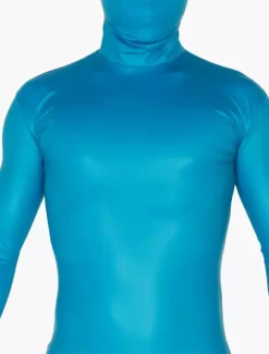 Costume de zentai bleu métallisé Déguisements Halloween