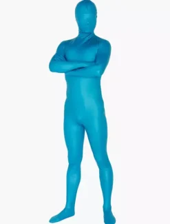 Costume de zentai bleu métallisé Déguisements Halloween