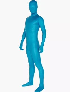 Costume de zentai bleu métallisé Déguisements Halloween