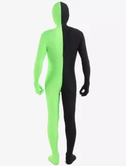 Costume de zentai populaire enveloppé unisexe en lycra spandex multicolore effet patchwork Déguisements Halloween