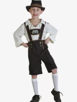 Costume Enfant Imprimer Ensemble Combinaison De Chapeau Oktoberfest À Double Boutonnage Déguisements Halloween