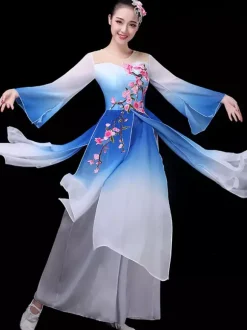 Costumes Chinois Danse Traditionnelle Costumes de Carnaval Costume 2 Pièce Déguisements Halloween