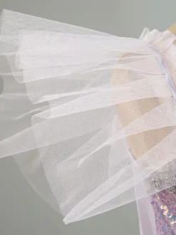 Costumes de danse de Ballet lavande pour femmes et enfants robe de ballerine à volants en dentelle et Polyester vêtements de danse