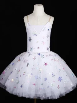 Costumes de danse de Ballet bleu ciel clair pour filles et adultes robe de ballerine à paillettes en dentelle et Polyester vêtements de spectacle