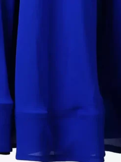 Costumes de danse de salon bleu Royal pour femmes robe Sexy en Lycra et Spandex col en v dos nu robe de danse