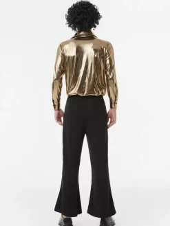 Costumes de danse hip-hop hippie des années 70 haut doré pantalon costume de danse de rue