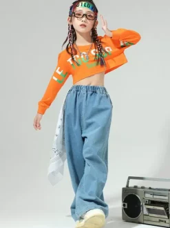 Costumes de danse Jazz top pantalon en Polyester femmes ensemble de danse