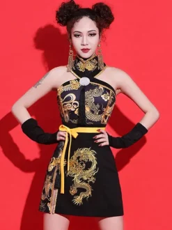 Costumes de danse jazz Vêtements de danse du dragon chinois