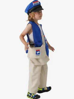 Costumes Déguisement Halloween Pour Enfants Bleu Ensemble Sac Gilet Chapeau 3 Pièces Pour Enfant