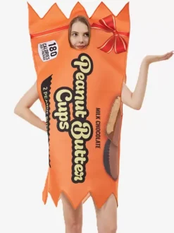 Costumes d'Halloween de Noël Café Marron Unisexe Combinaison drôle Polyester Combinaison Costumes de vacances