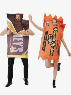 Costumes d'Halloween de Noël Café Marron Unisexe Combinaison drôle Polyester Combinaison Costumes de vacances