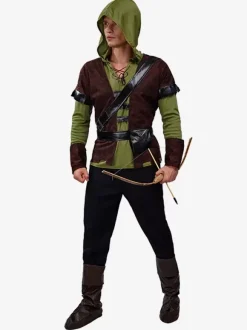 Costumes d'Halloween de Noël Café Marron Adulte Pantalon Vintage Accessoire Polyester Ensemble de Bal Costumes de Vacances