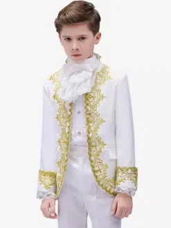 Costumes d'Halloween pour enfants Costume de spectacle dramatique de palais robe de spectacle Prince charmant incrusté