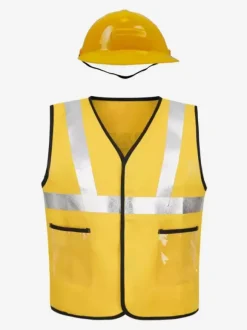Costumes d'Halloween pour enfants Ensemble d'Halloween jaune Accessoire de gilet en polyester pour enfants