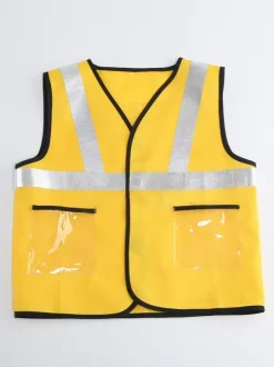 Costumes d'Halloween pour enfants Ensemble d'Halloween jaune Accessoire de gilet en polyester pour enfants