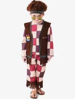 Costumes d'Halloween pour enfants Ensemble haut et pantalon en polyester marron foncé pour Halloween