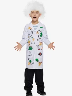 Costumes d'Halloween pour enfants Ensemble d'Halloween blanc Perruque pardessus en polyester pour enfants