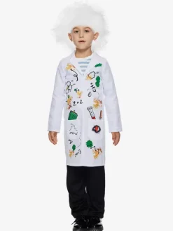 Costumes d'Halloween pour enfants Ensemble d'Halloween blanc Perruque pardessus en polyester pour enfants