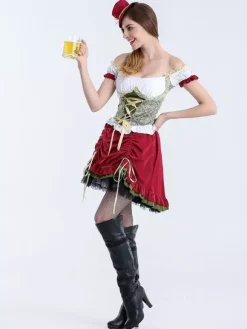 Costumes d'Halloween pour femmes haut élégant jupe en polyester imprimé floral costumes de vacances