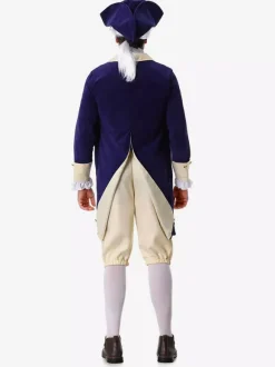 Costumes Ensemble haut et pantalon rétro bleu foncé Costumes de vacances