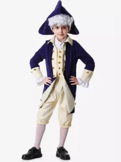 Costumes Ensemble haut et pantalon rétro bleu foncé Costumes de vacances