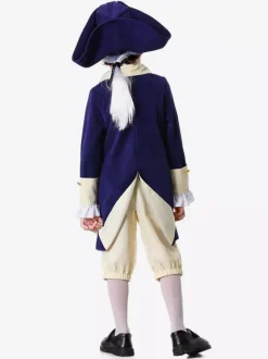 Costumes Ensemble haut et pantalon rétro bleu foncé Costumes de vacances