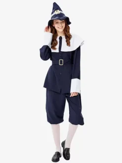 Costumes Marchandises de vacances Costumes de vacances Halloween Fibre de polyester bleu marine foncé