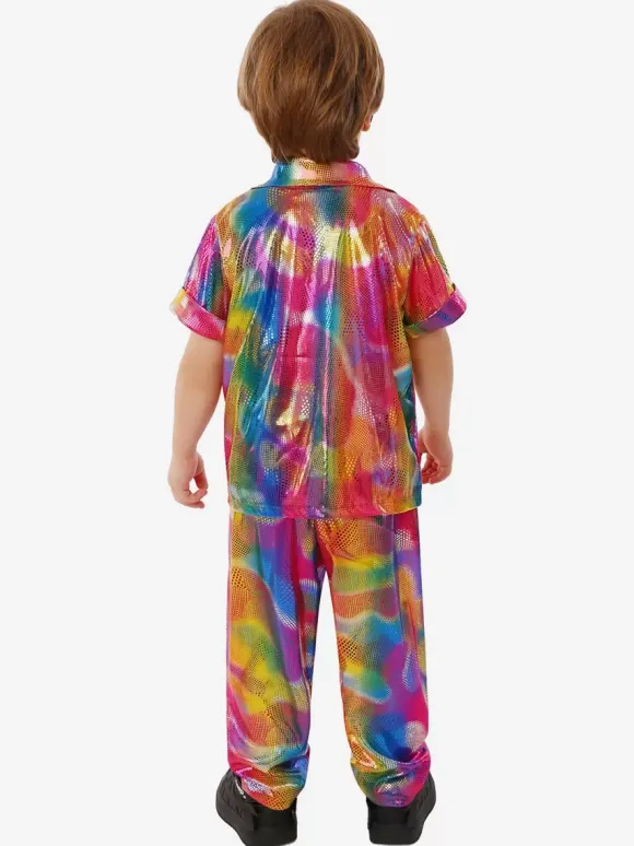 Costumes Marchandises de Vacances Costumes de Vacances Noël Punk Rouge Fibre de Polyester