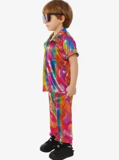 Costumes Marchandises de Vacances Costumes de Vacances Noël Punk Rouge Fibre de Polyester