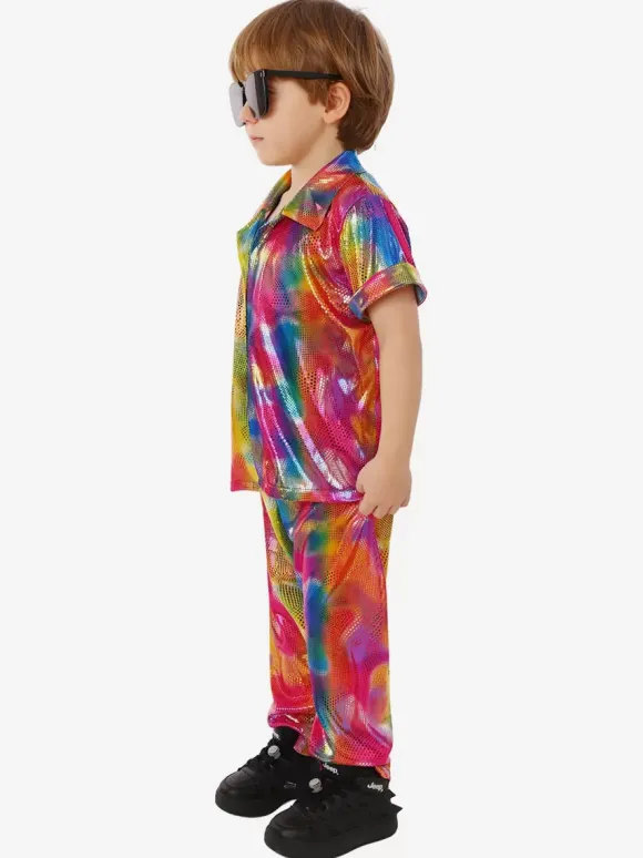Costumes Marchandises de Vacances Costumes de Vacances Noël Punk Rouge Fibre de Polyester