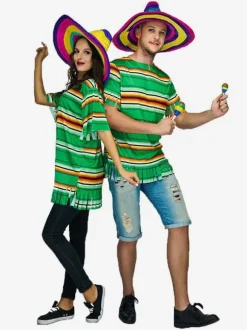 Costumes Marchandises de vacances Costumes de vacances Rayures d'Halloween Fibre de polyester verte